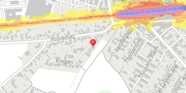 Trafikstøjkort på Krogen 3, . , 6740 Bramming