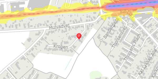 Trafikstøjkort på Krogen 7, . , 6740 Bramming