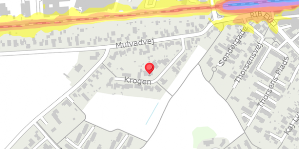 Trafikstøjkort på Krogen 8, . , 6740 Bramming