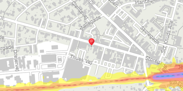 Trafikstøjkort på Storegade 49, 6740 Bramming