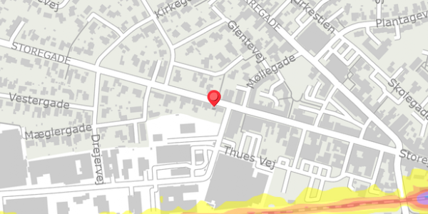 Trafikstøjkort på Storegade 65, . , 6740 Bramming