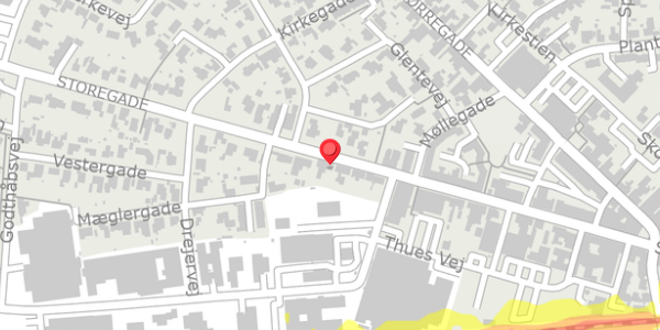 Trafikstøjkort på Storegade 75, . , 6740 Bramming
