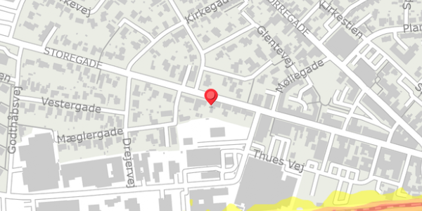 Trafikstøjkort på Storegade 77A, 6740 Bramming
