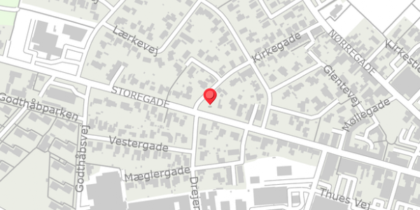 Trafikstøjkort på Storegade 80, 6740 Bramming