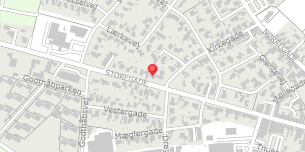 Trafikstøjkort på Storegade 84, . , 6740 Bramming