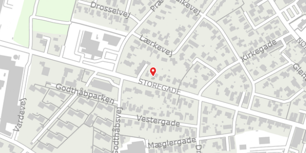 Trafikstøjkort på Storegade 92, . , 6740 Bramming