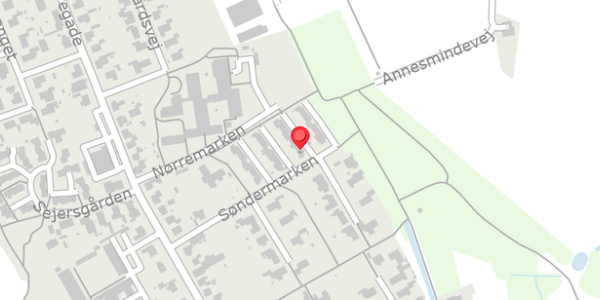 Trafikstøjkort på Søndermarken 21, 6690 Gørding