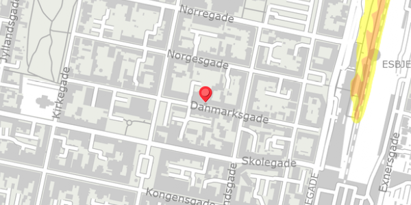 Trafikstøjkort på Danmarksgade 27, . , 6700 Esbjerg