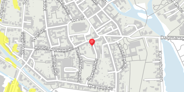 Trafikstøjkort på Bispegade 4, 6760 Ribe