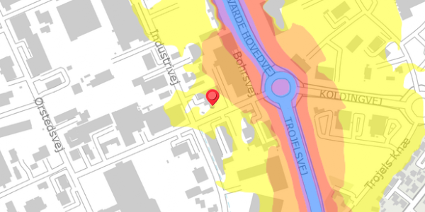 Trafikstøjkort på Bohrsvej 4, . , 6760 Ribe