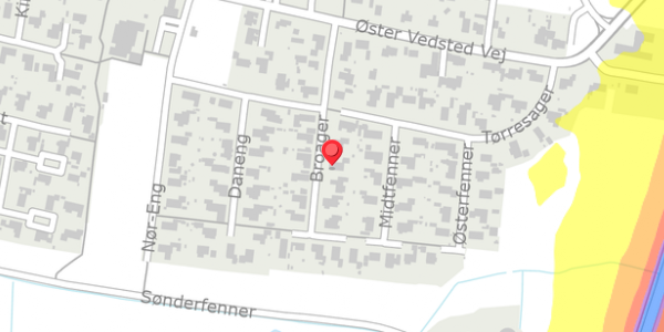Trafikstøjkort på Broager 11, 6760 Ribe