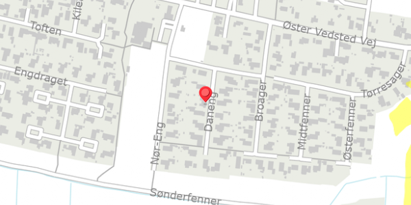 Trafikstøjkort på Daneng 6, 6760 Ribe
