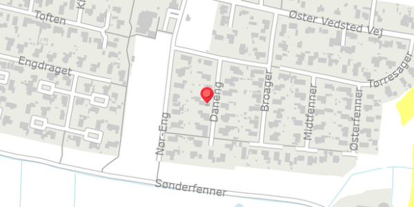 Trafikstøjkort på Daneng 8, 6760 Ribe