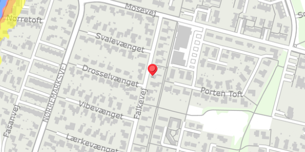 Trafikstøjkort på Falkevej 26, . , 6760 Ribe