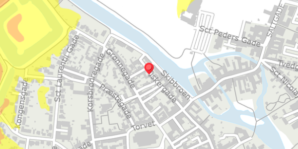Trafikstøjkort på Fiskergade 7, 6760 Ribe