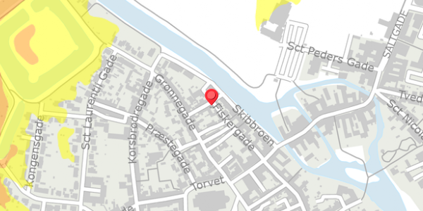 Trafikstøjkort på Fiskergade 9, 6760 Ribe