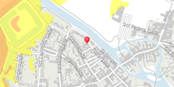 Trafikstøjkort på Fiskergade 13, 1. , 6760 Ribe