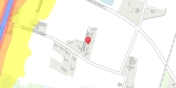 Trafikstøjkort på Gedeager 6, 6760 Ribe