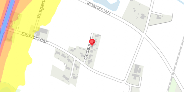 Trafikstøjkort på Gedeager 8, 6760 Ribe