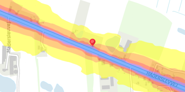 Trafikstøjkort på Haderslevvej 91, 6760 Ribe