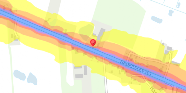Trafikstøjkort på Haderslevvej 95A, . , 6760 Ribe