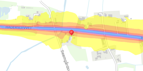 Trafikstøjkort på Haderslevvej 108, 6760 Ribe