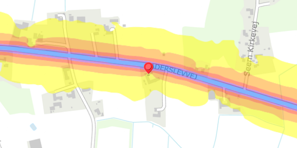 Trafikstøjkort på Haderslevvej 116, 6760 Ribe