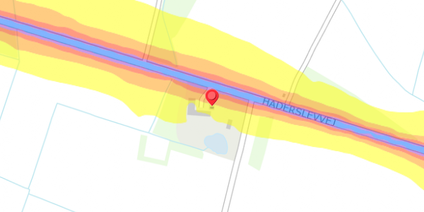 Trafikstøjkort på Haderslevvej 130, 6760 Ribe