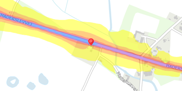 Trafikstøjkort på Haderslevvej 140, 6760 Ribe