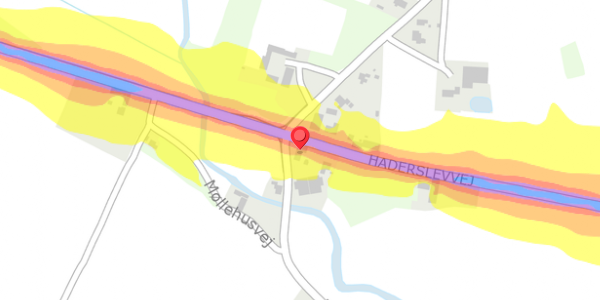 Trafikstøjkort på Munkevej 1, 6760 Ribe