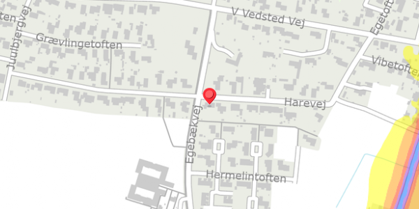 Trafikstøjkort på Harevej 17, 6760 Ribe