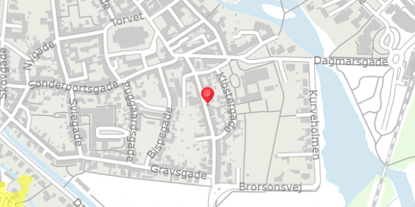 Trafikstøjkort på Hundegade 13, 6760 Ribe