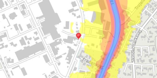 Trafikstøjkort på Industrivej 21, 6760 Ribe