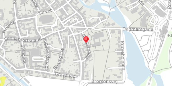 Trafikstøjkort på Klostergade 12, 6760 Ribe