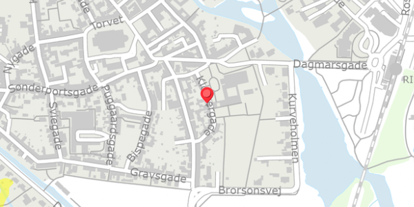 Trafikstøjkort på Klostergade 16A, . , 6760 Ribe