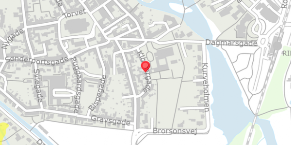 Trafikstøjkort på Klostergade 18, 6760 Ribe
