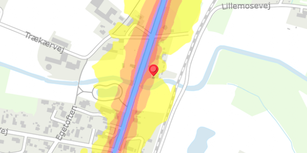 Trafikstøjkort på Ribevej 9, 6760 Ribe
