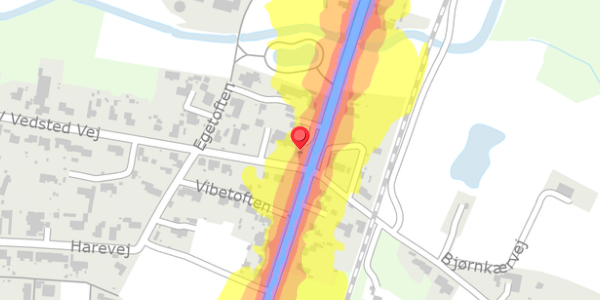 Trafikstøjkort på Ribevej 16C, . , 6760 Ribe
