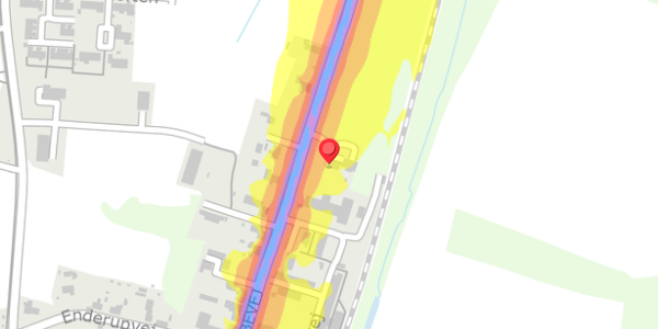 Trafikstøjkort på Ribevej 25, 6760 Ribe