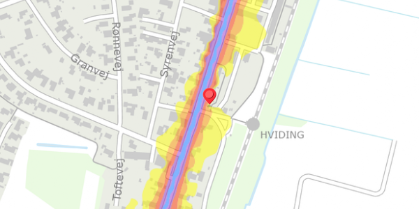 Trafikstøjkort på Ribevej 29A, . , 6760 Ribe