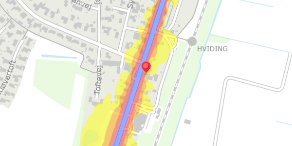 Trafikstøjkort på Ribevej 35, . , 6760 Ribe