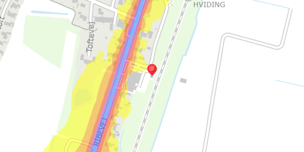 Trafikstøjkort på Ribevej 47A, . 2, 6760 Ribe