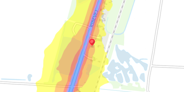 Trafikstøjkort på Ribevej 65, 6760 Ribe