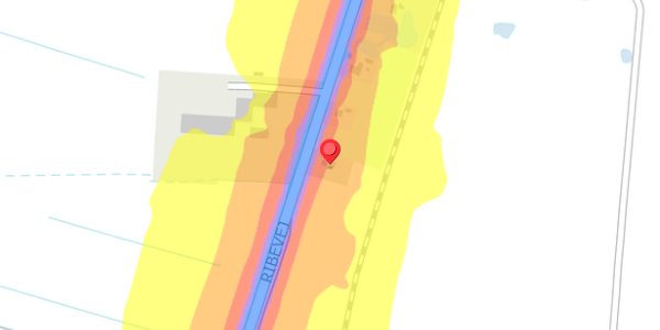 Trafikstøjkort på Ribevej 83, . , 6760 Ribe