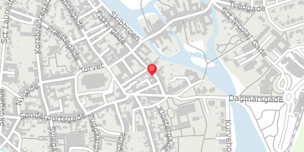 Trafikstøjkort på Sortebrødregade 14, 6760 Ribe