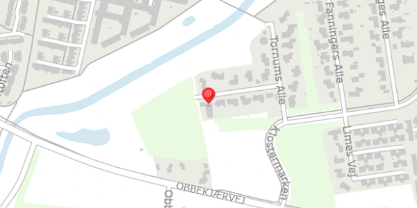 Trafikstøjkort på Tornums Alle 11, . , 6760 Ribe