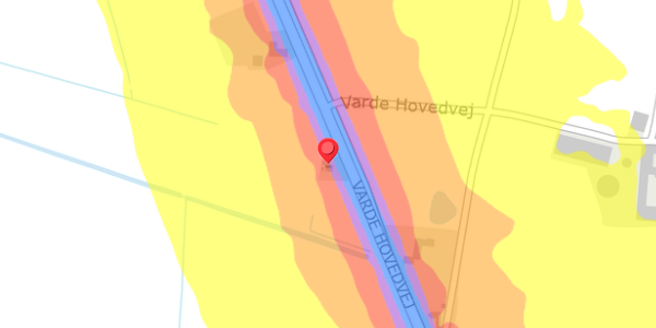 Trafikstøjkort på Varde Hovedvej 13, . , 6760 Ribe