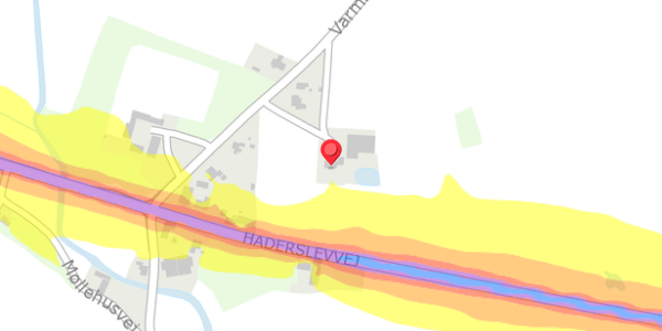 Trafikstøjkort på Varmingvej 10, . , 6760 Ribe