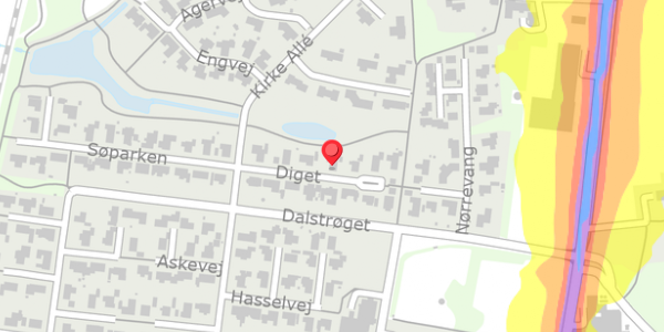 Trafikstøjkort på Diget 7, 6862 Tistrup