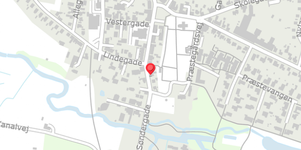 Trafikstøjkort på Søndergade 21, 6823 Ansager